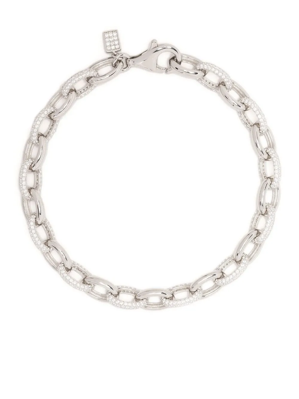 

NUMBERING pavé chain-link bracelet - Silver