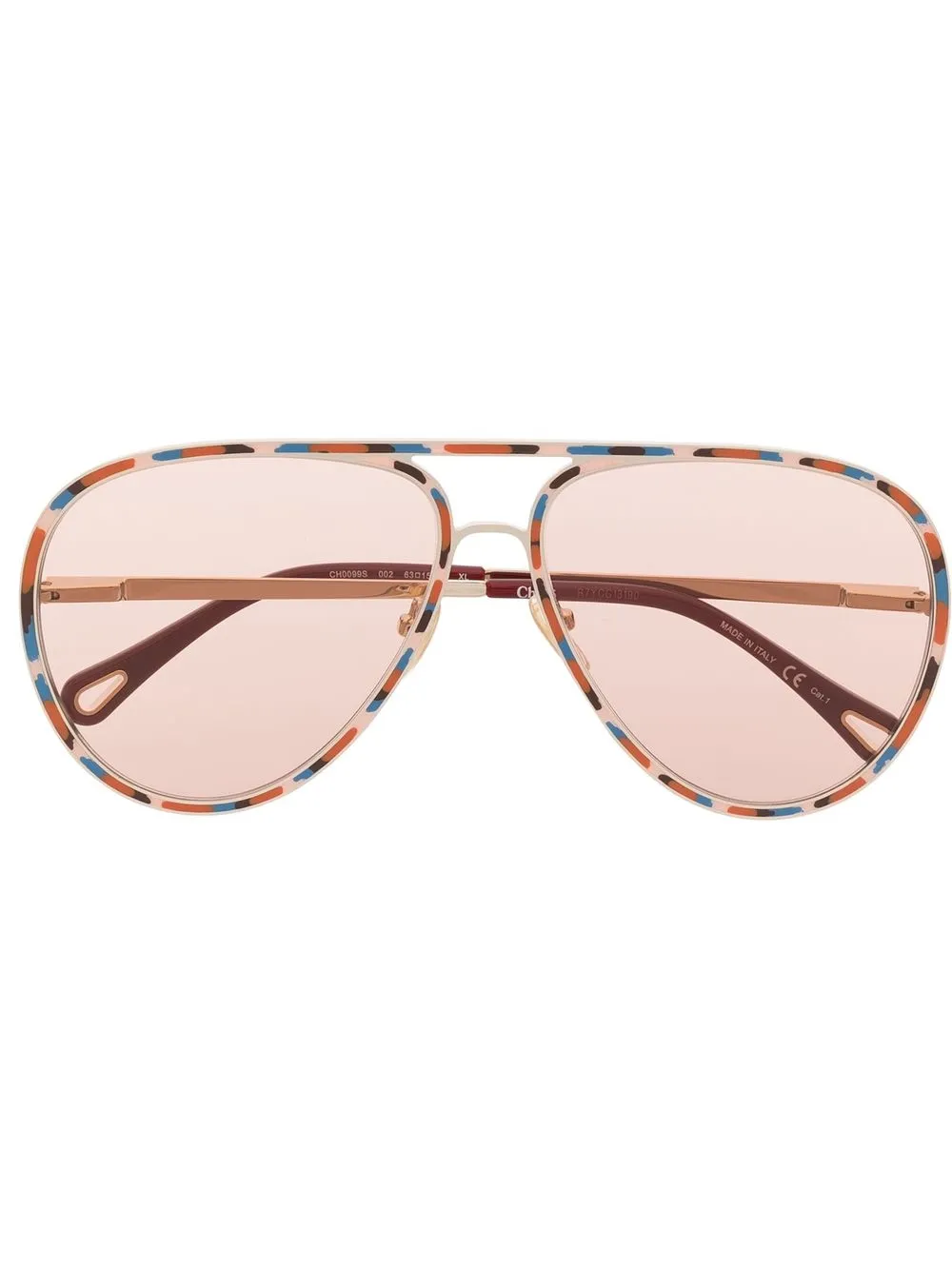 

Chloé Eyewear lentes de sol con armazón estilo pilote - Rosado