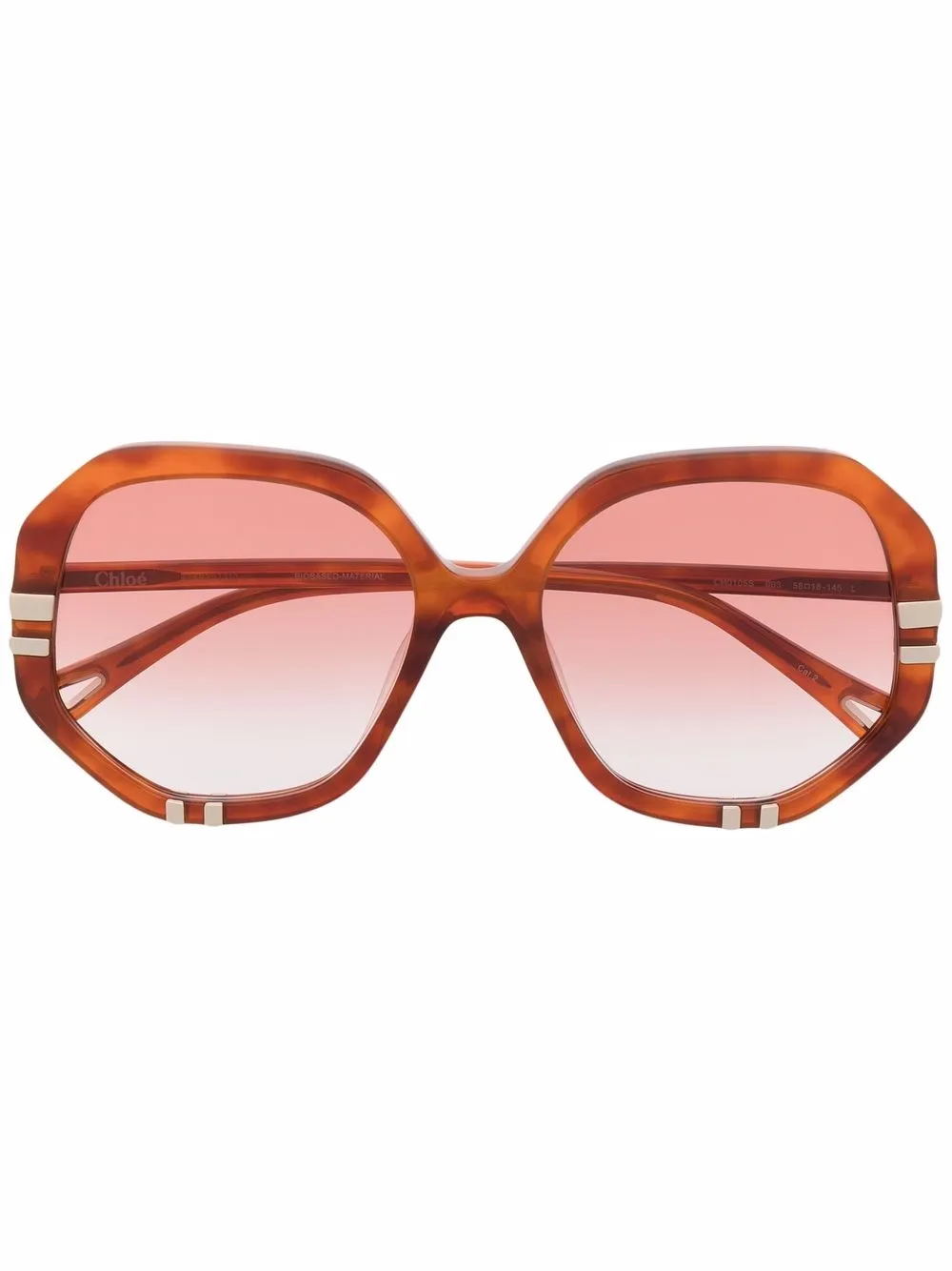 

Chloé Eyewear lentes de sol con armazón oversize - Marrón