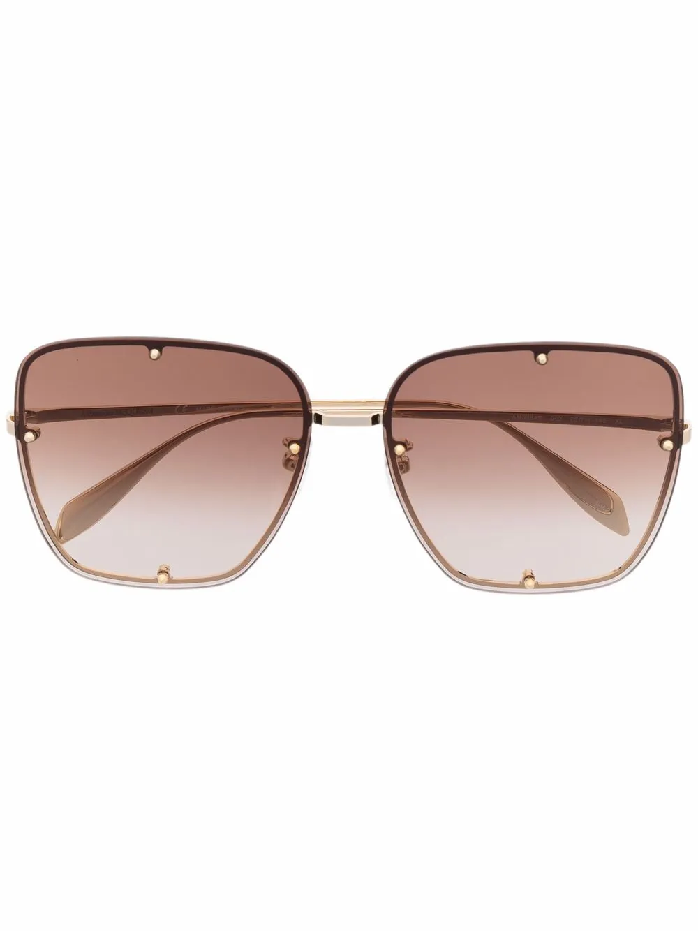 

Alexander McQueen Eyewear square frame sunglasses - Gold