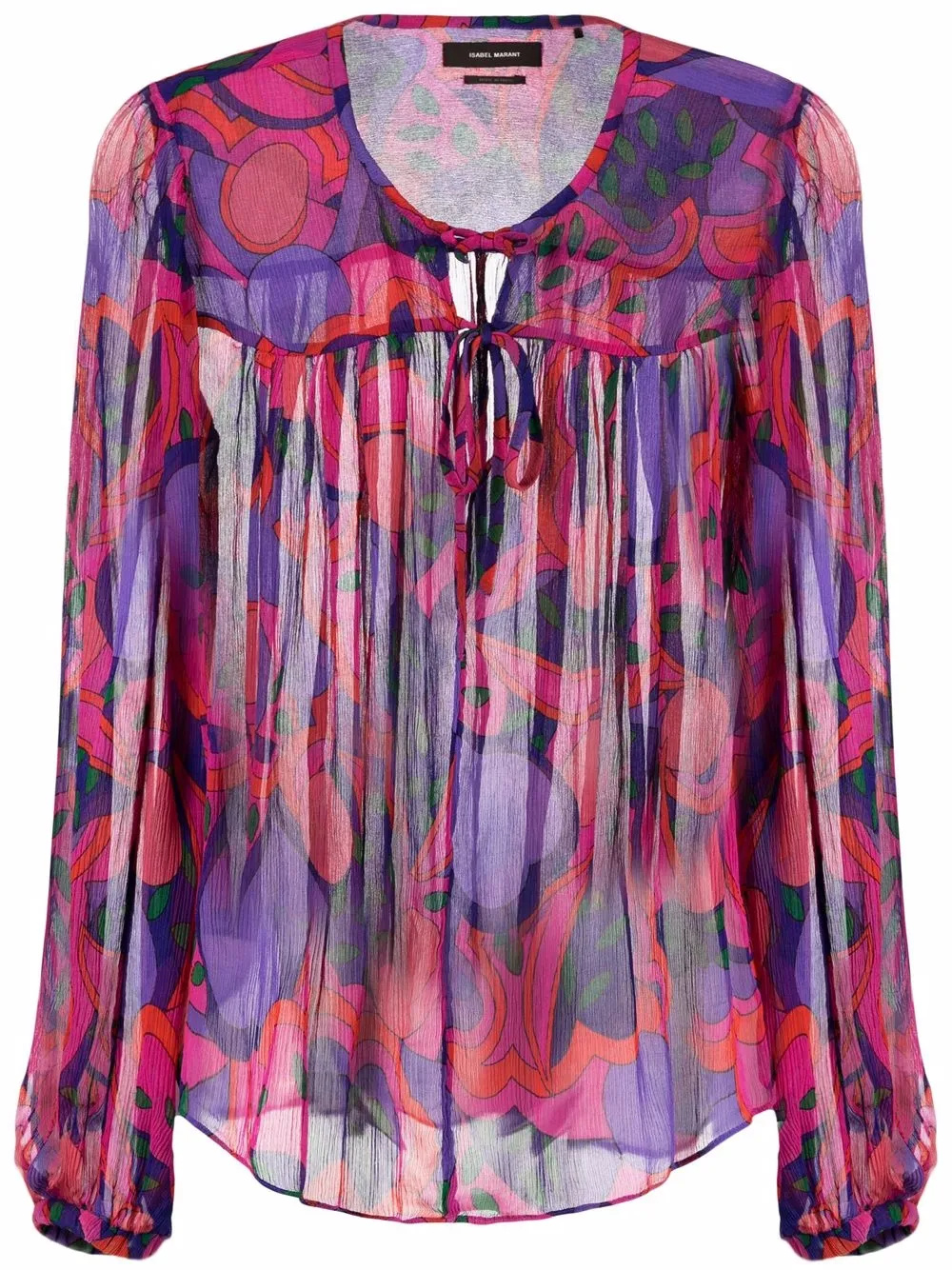 

Isabel Marant Ametissa abstract-print blouse - Pink