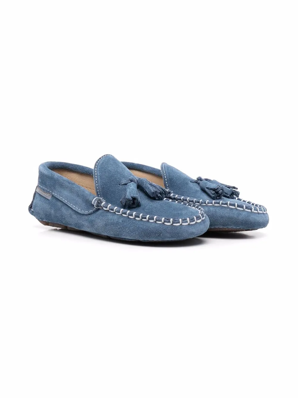 BabyWalker tassel-detail suede loafers Blue