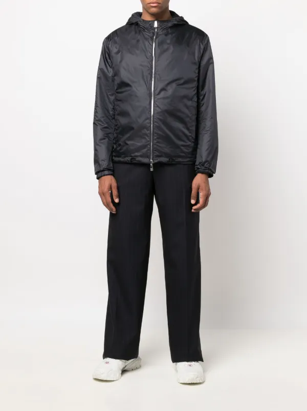 FENDI Reversible logo-patch Hooded Jacket | Blue | FARFETCH