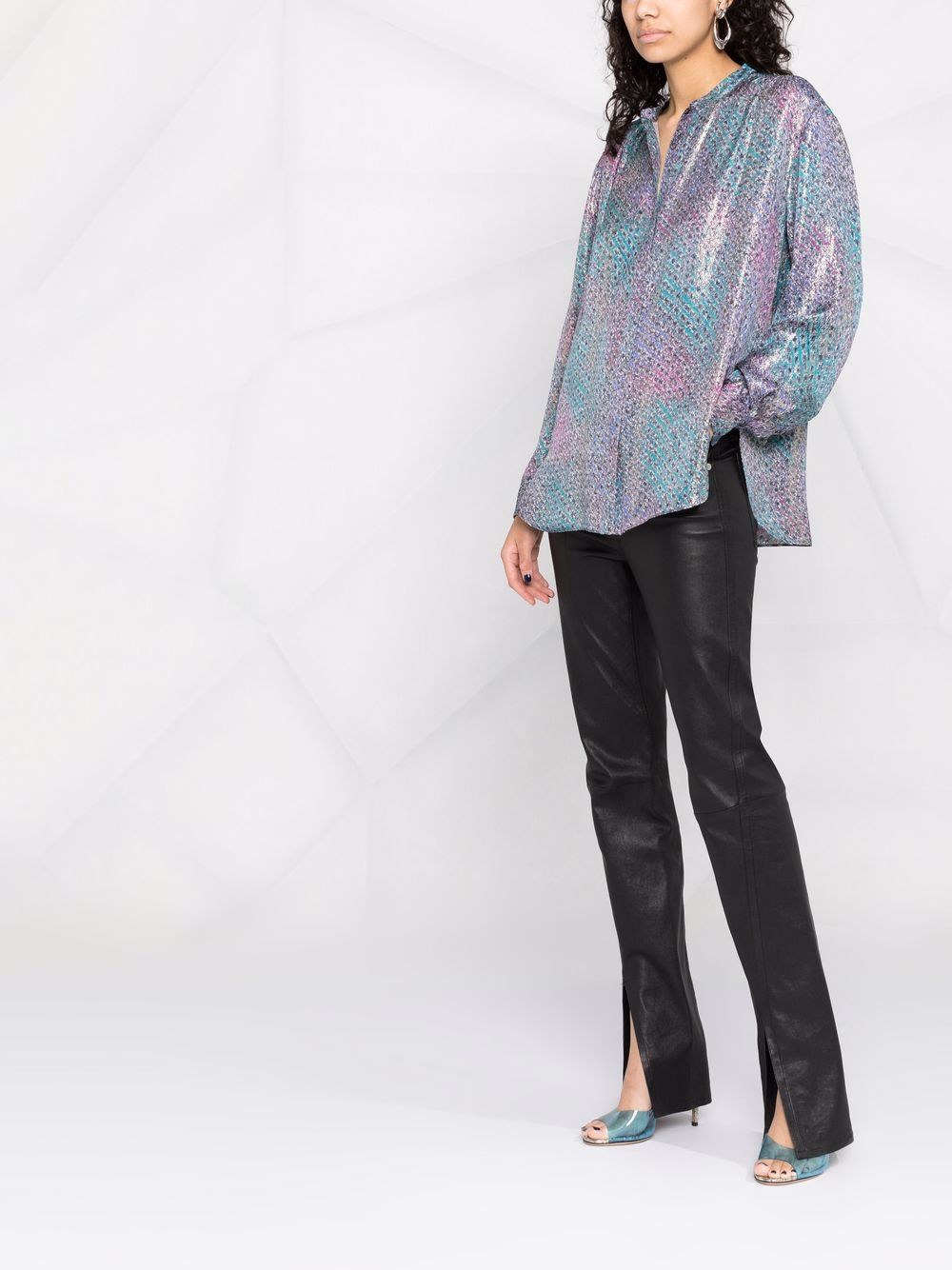 Affordable ISABEL MARANT iridescent-effect lurex shirt Women