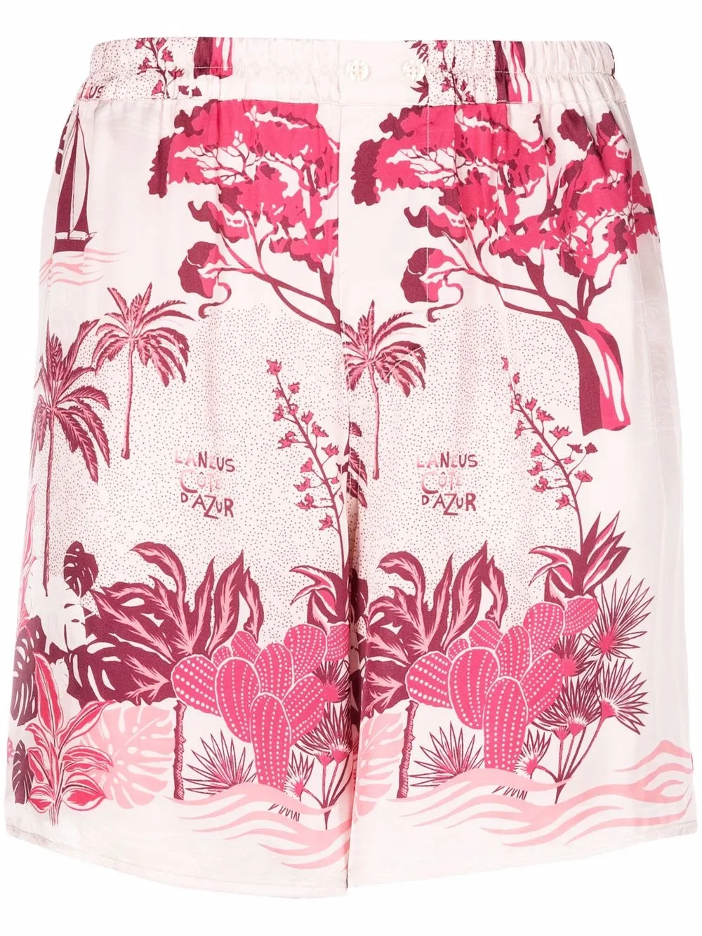 

Laneus bermudas con estampado botánico - Rosado