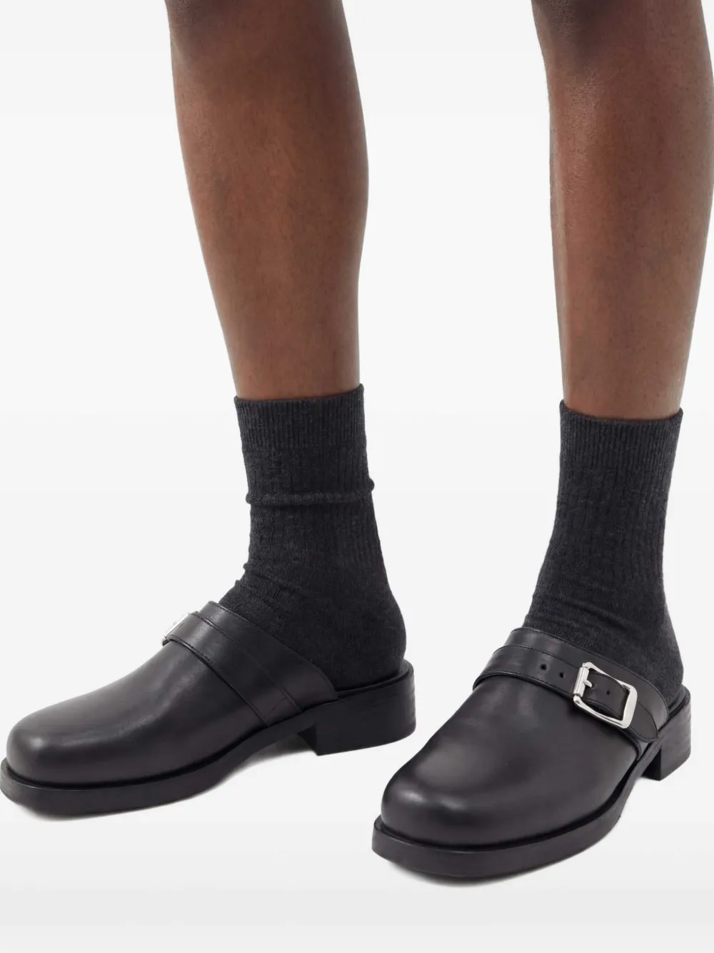 OUR LEGACY buckle-detail Mules | Black | FARFETCH