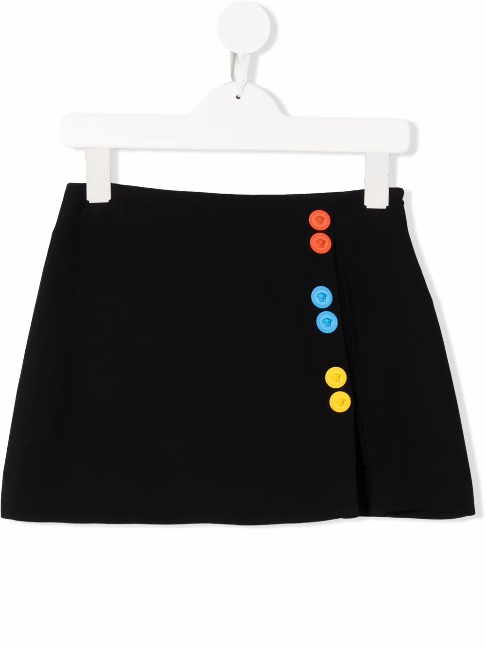

Versace Kids falda con botones decorativos - Negro