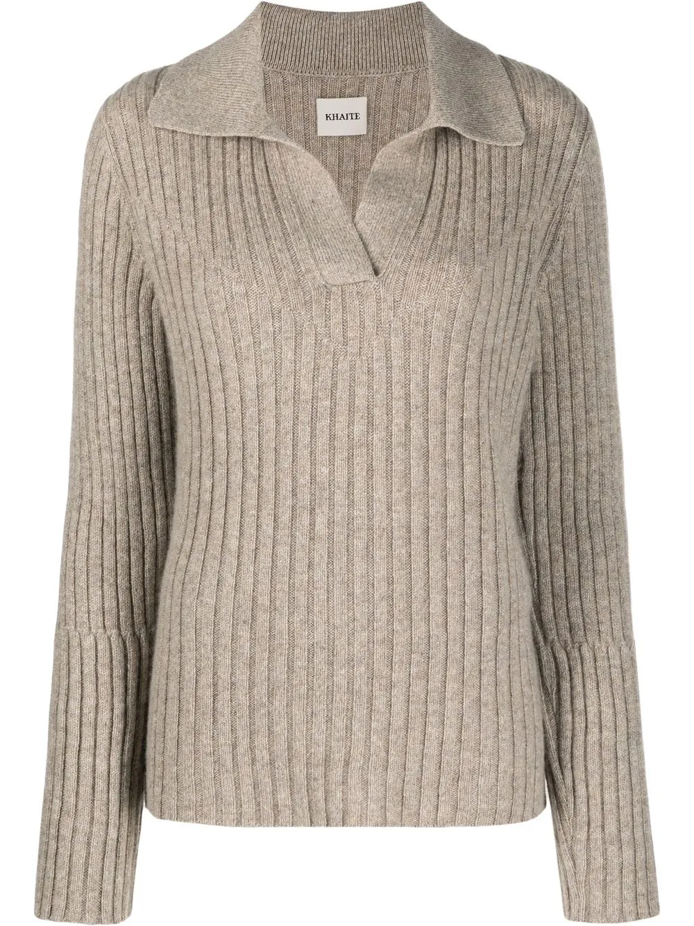 

KHAITE Stella ribbed-knit jumper - Neutrals