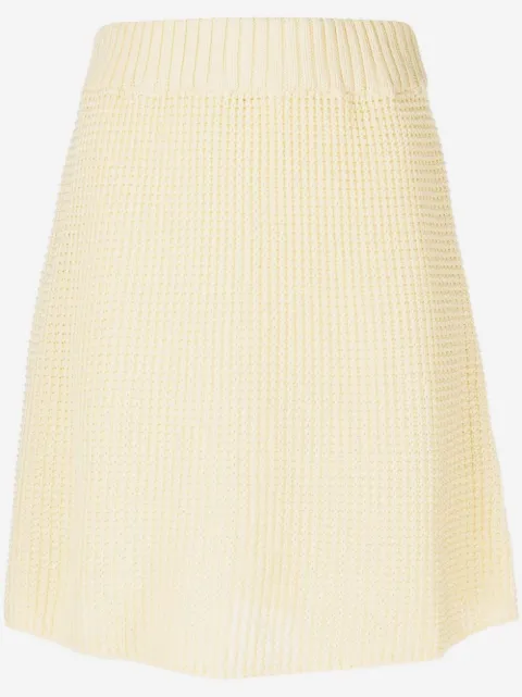 Rodebjer elasticated-waist organic-cotton knitted skirt 