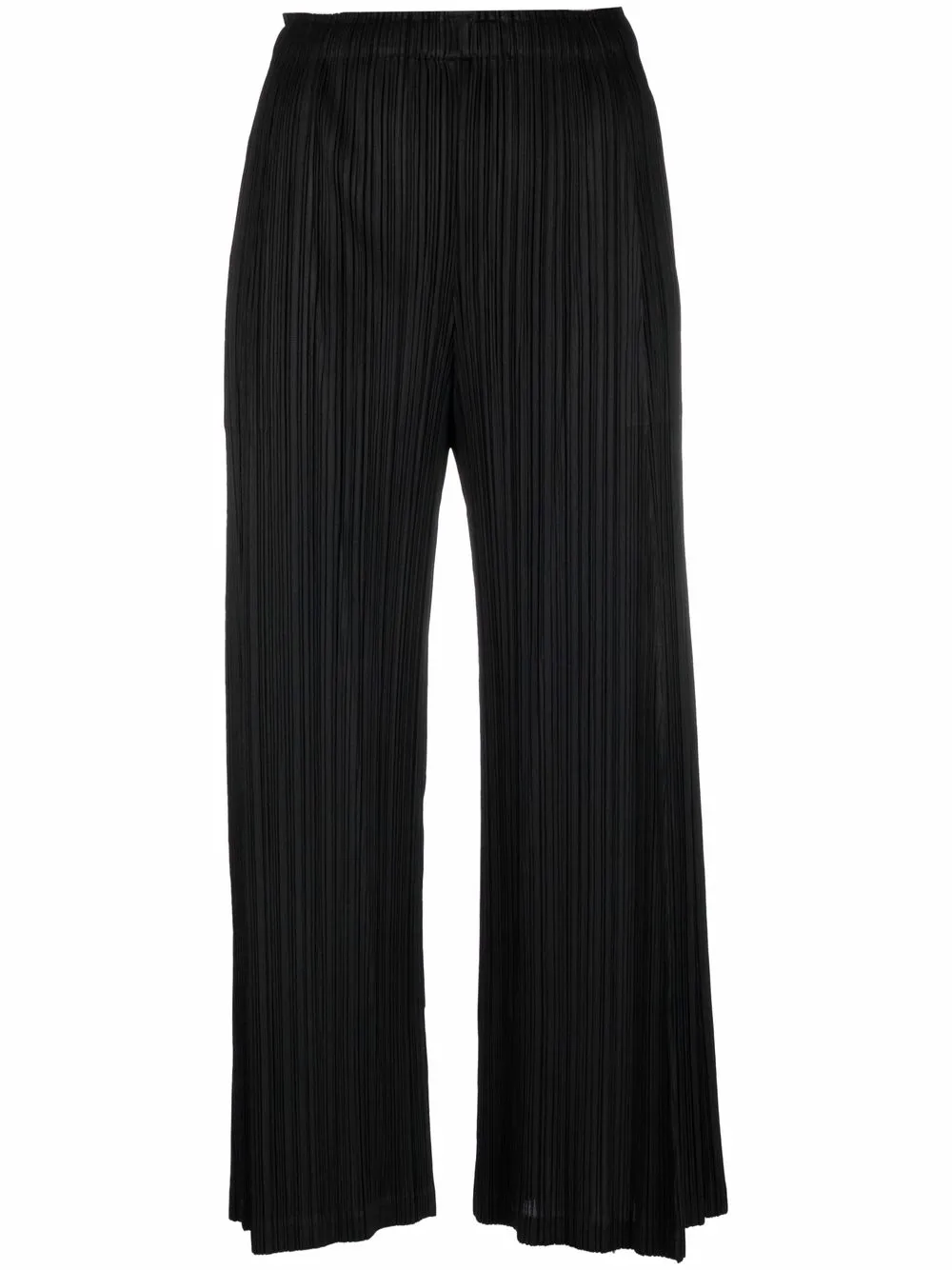 

Pleats Please Issey Miyake cropped pleated trousers - Black