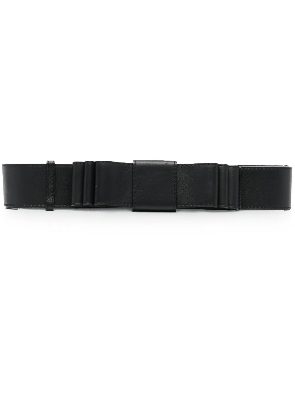 

Gianfranco Ferré Pre-Owned 1990s bow-detail leather belt - Black