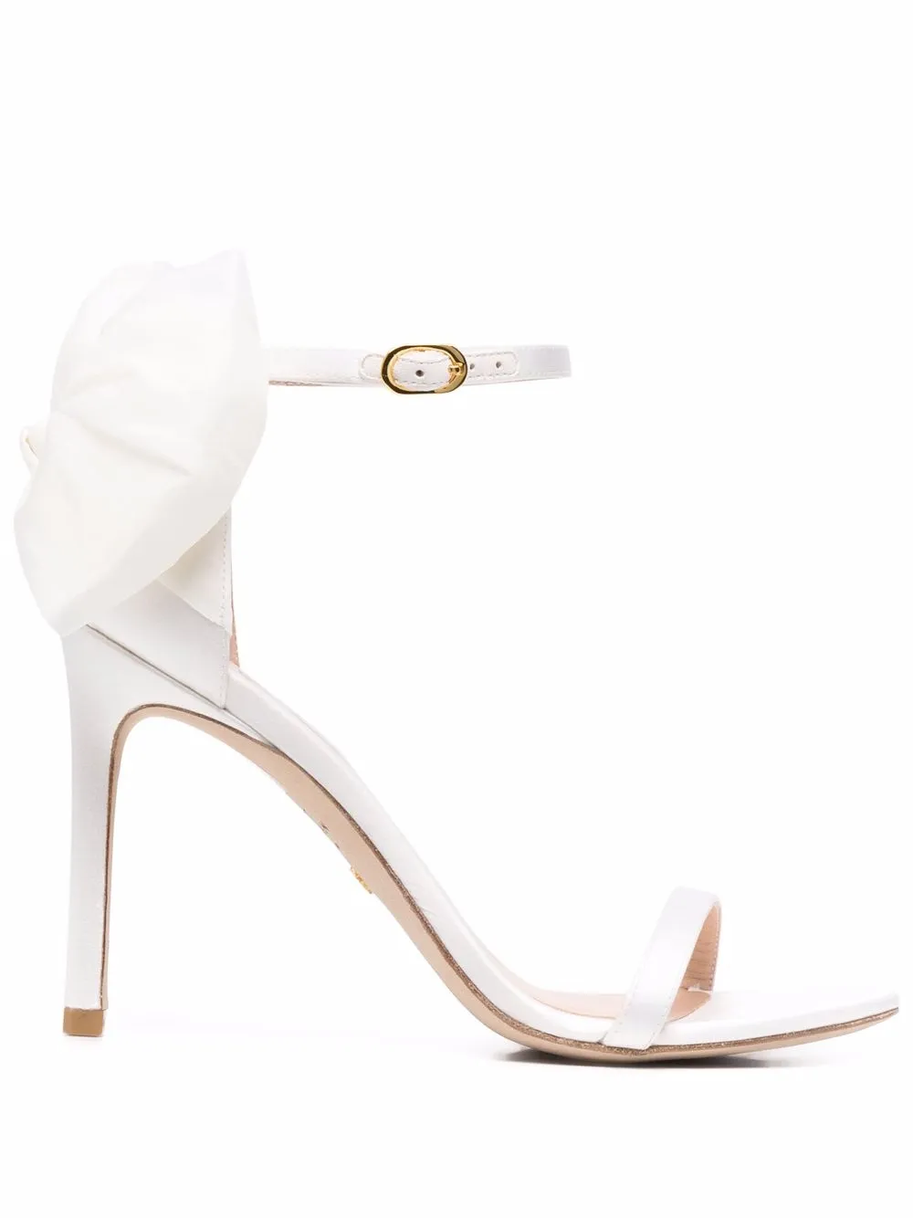 

Stuart Weitzman sandalias con moño y tacón de 100mm - Blanco