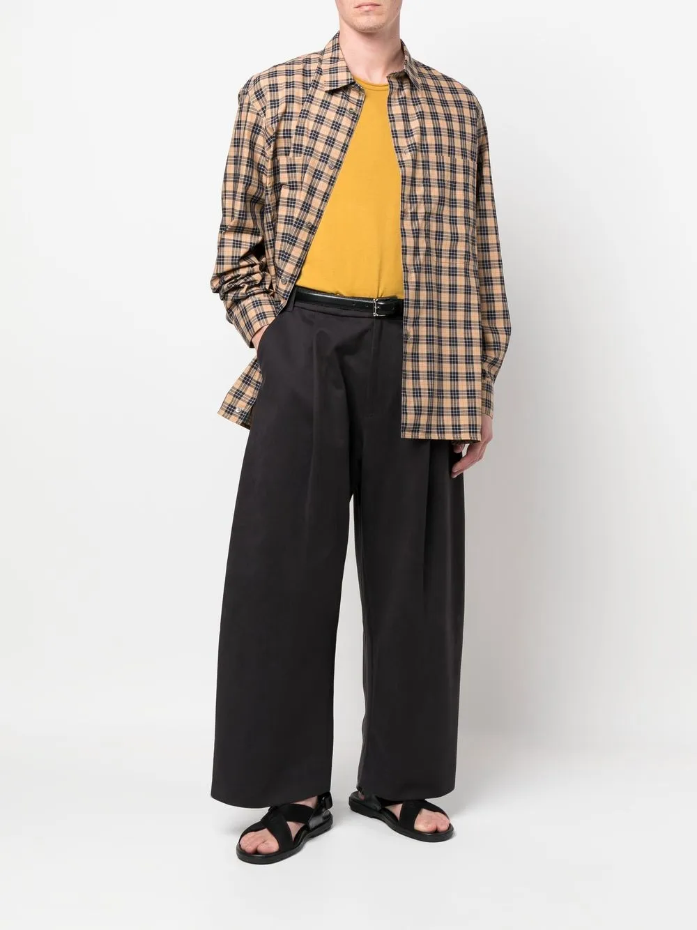 Studio Nicholson Broek met wijde pijpen Grijs