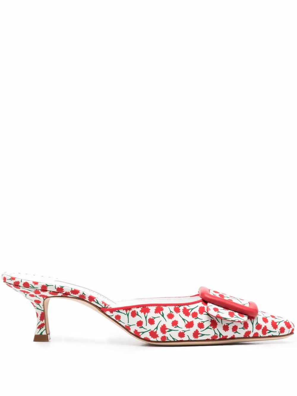 

Manolo Blahnik floral-print Maysale pumps - White