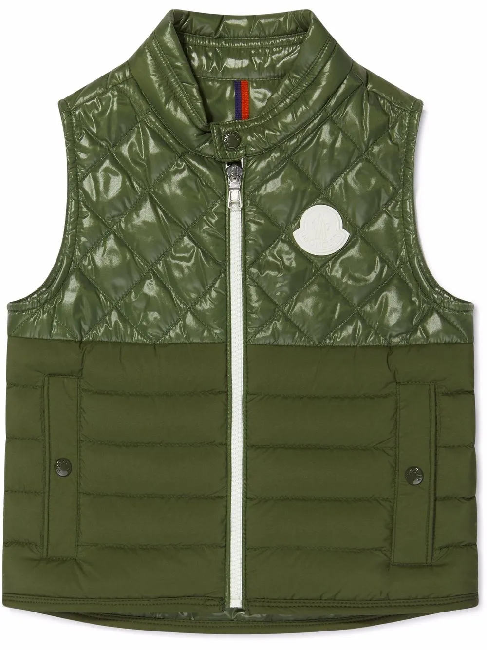 

Moncler Enfant quilted logo-patch gilet - Green