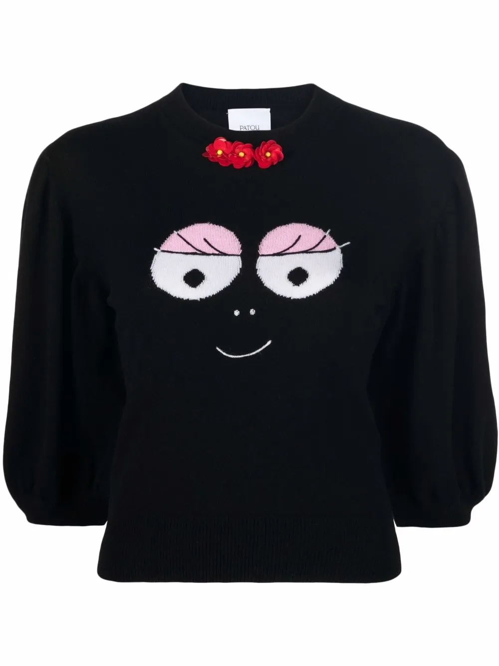 

Patou x Barbamama cropped jumper - Black