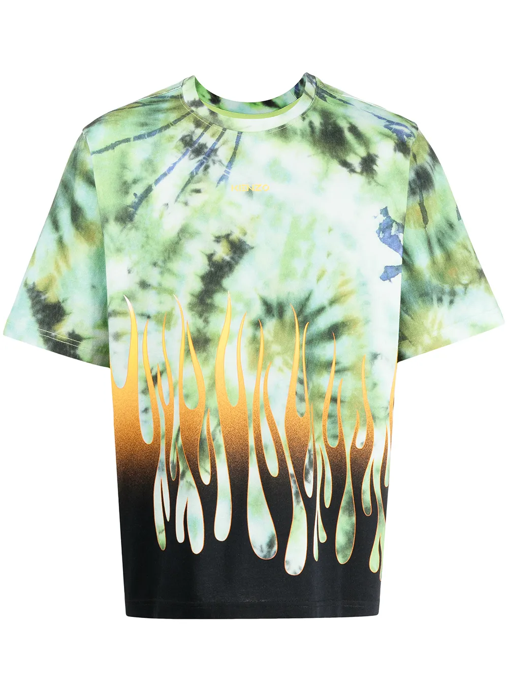 

Kenzo playera con estampado tie dye - Verde