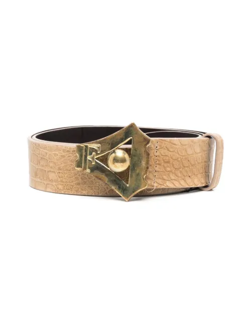 Gianfranco Ferré Pre-Owned 1990s logo buckle belt