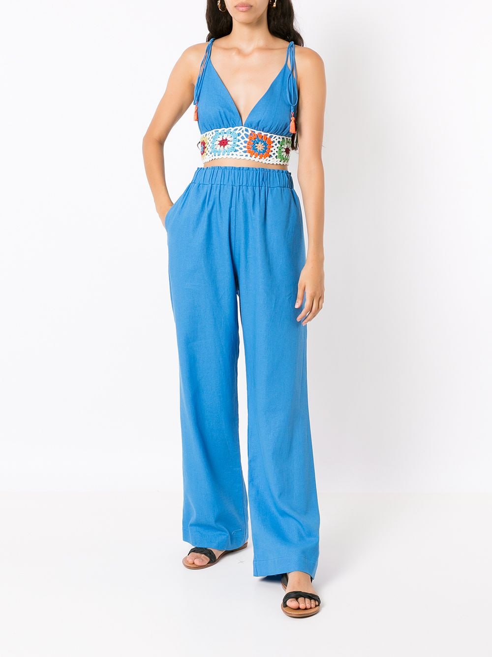 Olympiah Cropped top - Blauw