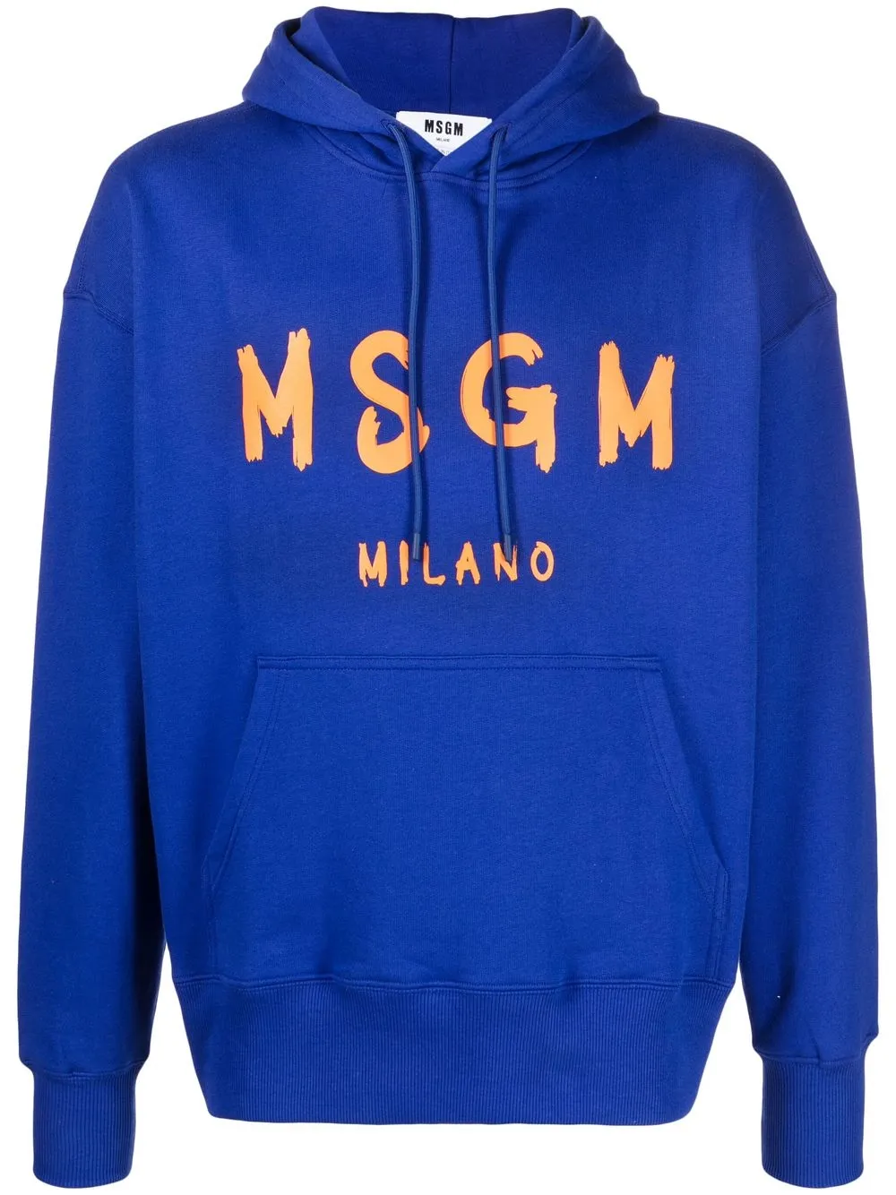 

MSGM logo-print cotton hoodie - Blue