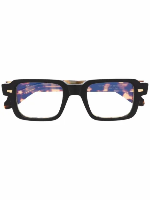 Cutler & Gross lentes con armazón cuadrado estilo carey 