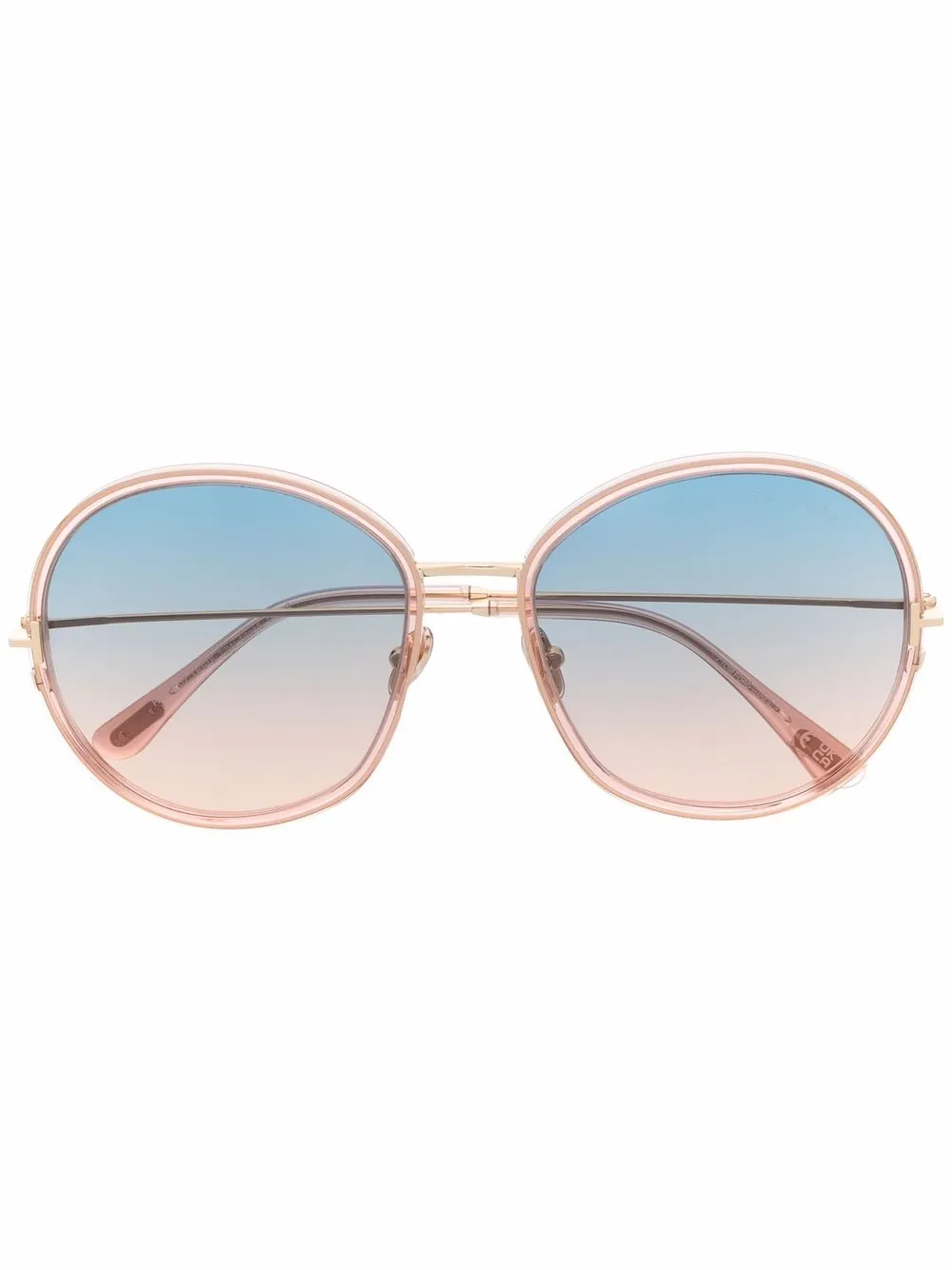 

TOM FORD Eyewear lentes de sol redondas degradadas - Rosado