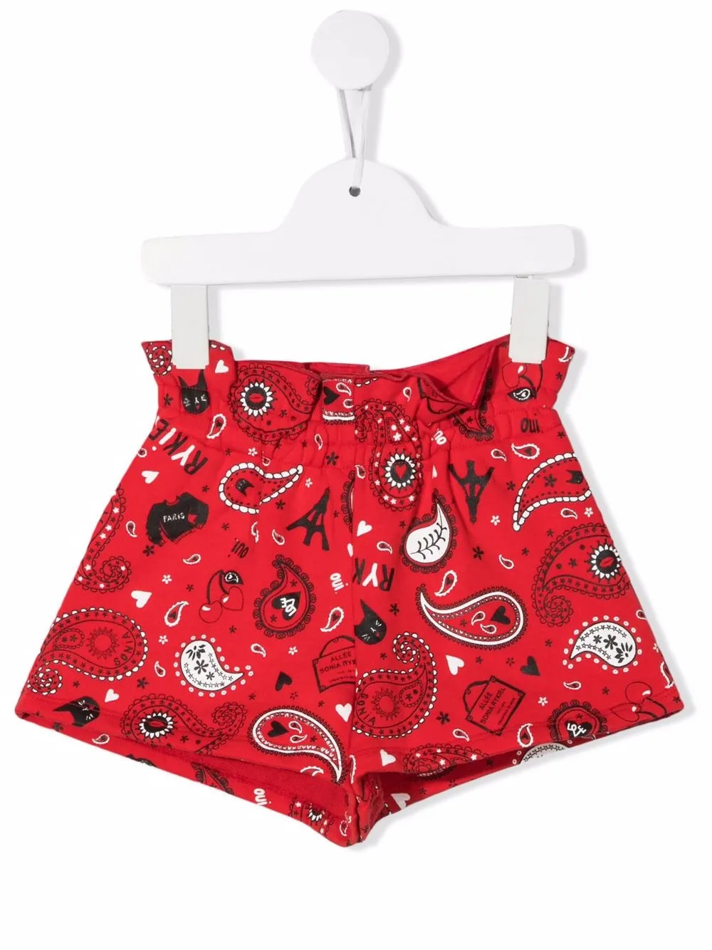 

SONIA RYKIEL ENFANT bandana-print cotton shorts - Red