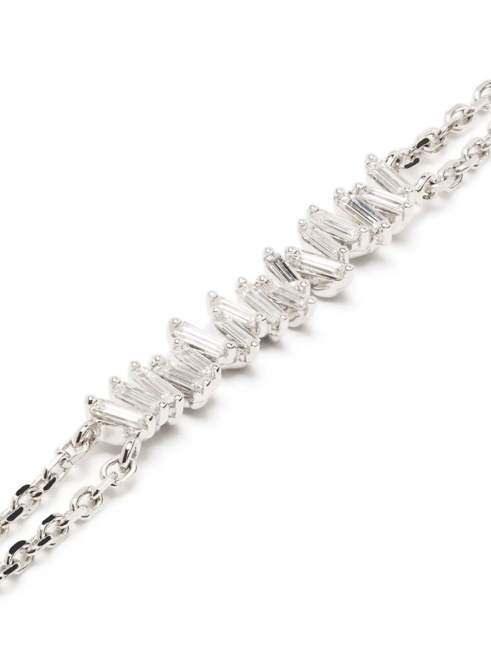  Suzanne Kalan 18kt White Gold Diamond Chain Bracelet - Silver 