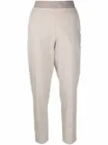 Le Tricot Perugia contrast-waist tapered trousers - Neutrals