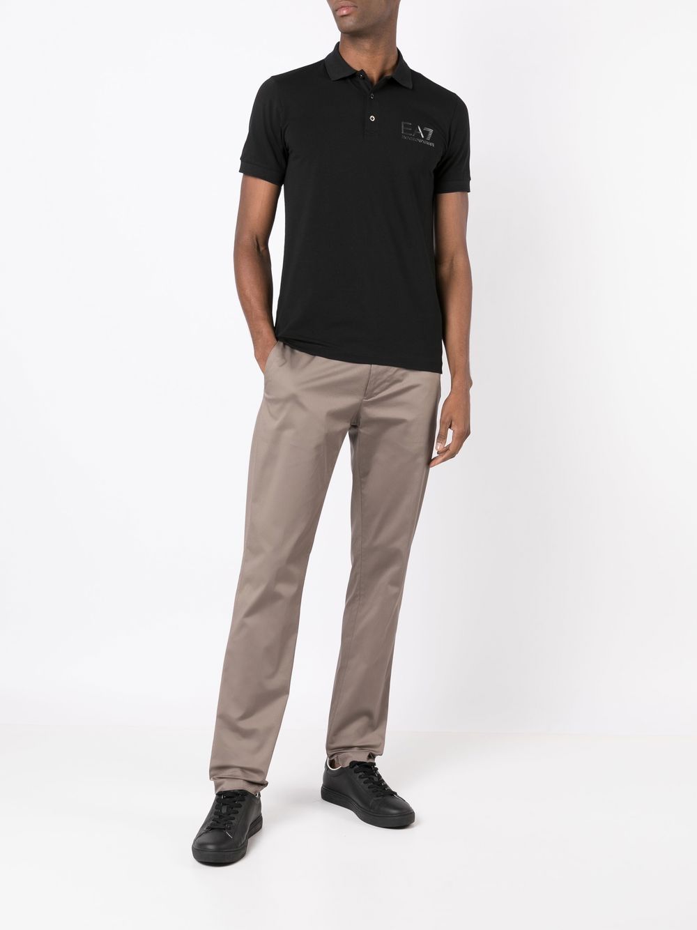 Shop Emporio Armani Slim-cut Tailored Trousers In Brown