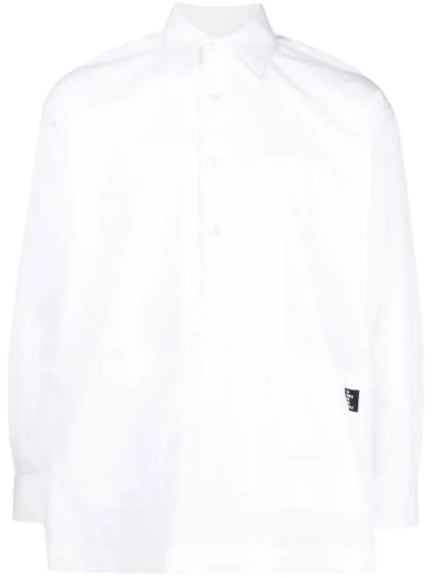 The Power For The People logo-patch detail shirt