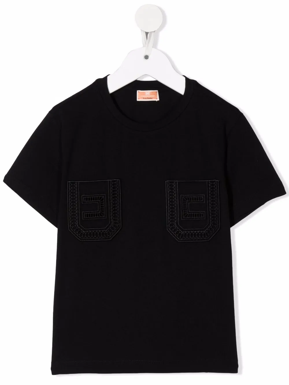 

Elisabetta Franchi La Mia Bambina playera con bolsillo bordado - Negro