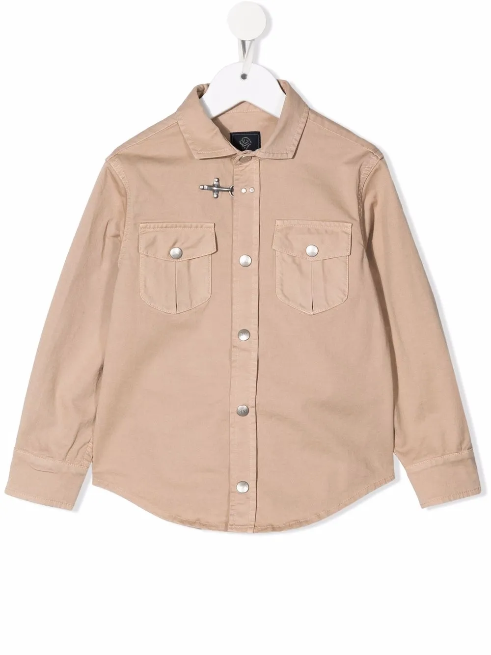 

Fay Kids toggle-fastening cotton shirt - Neutrals