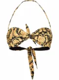Versace baroque-print bandeau bikini top - Black