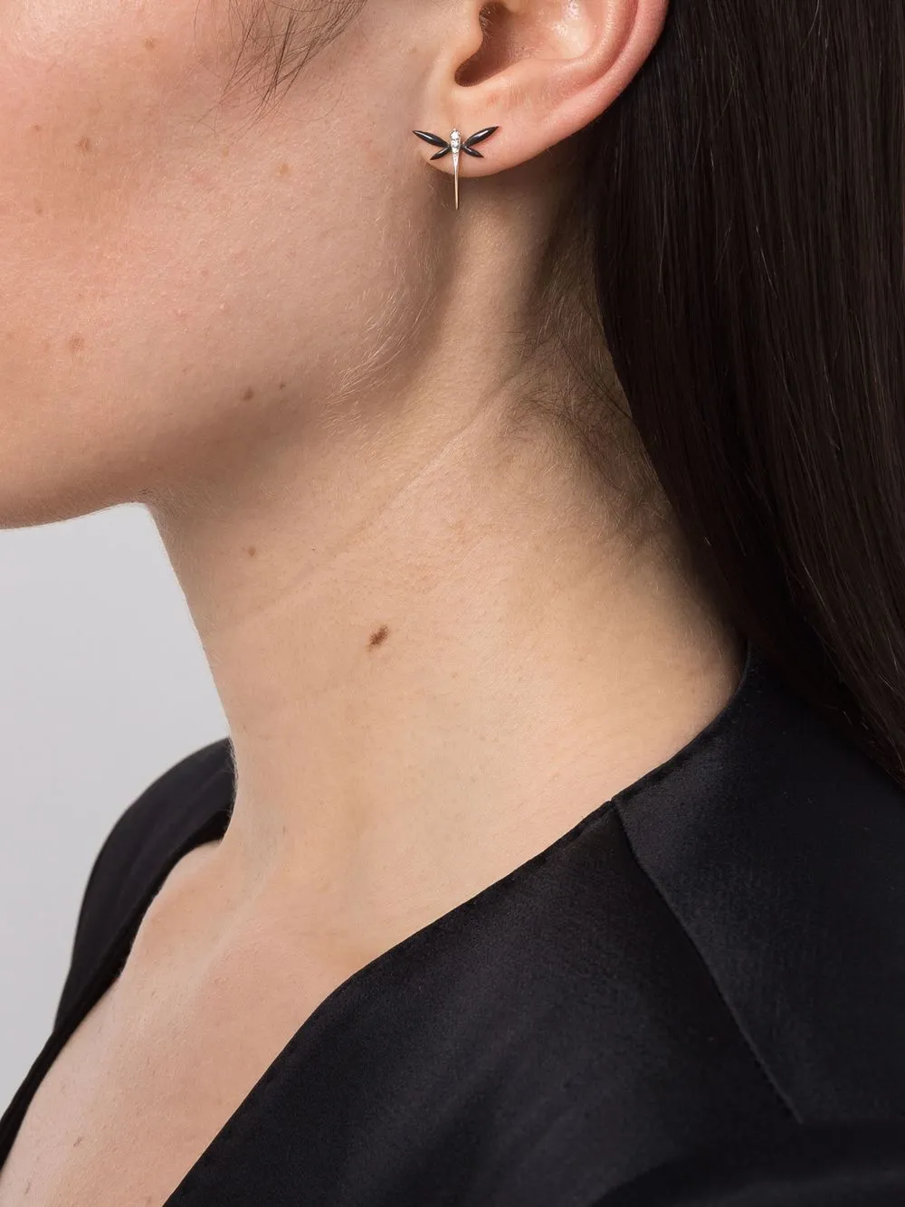 18kt Rose Gold Dragonfly Earrings And Necklace Set