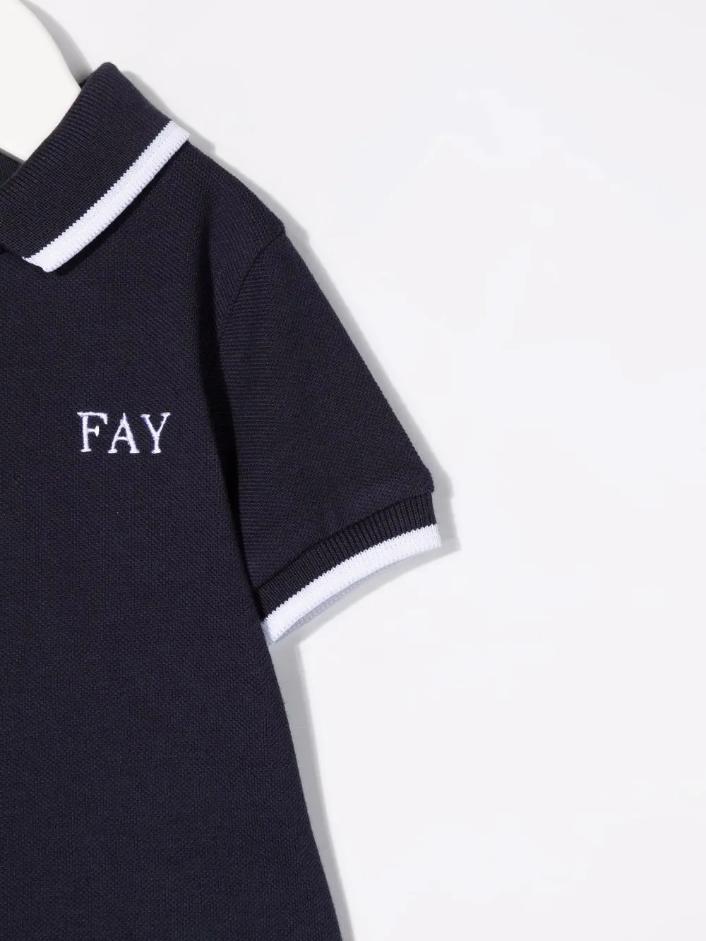  Fay Kids Poloshirt Mit Logo Print   Blau 