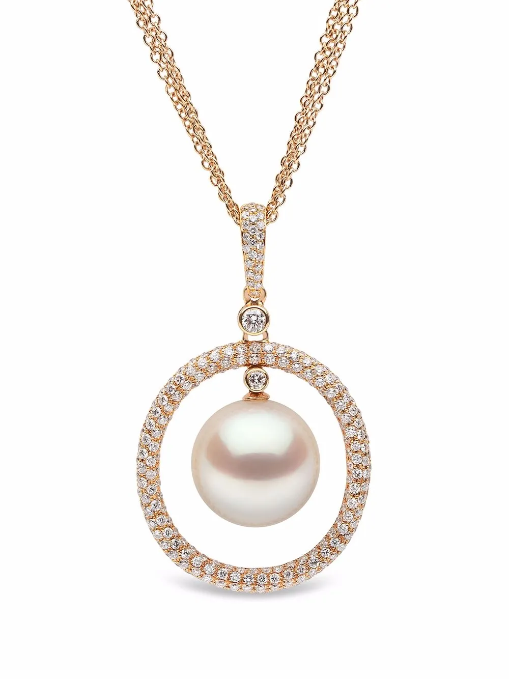 18kt rose gold Aurelia South Sea pearl diamond pendant