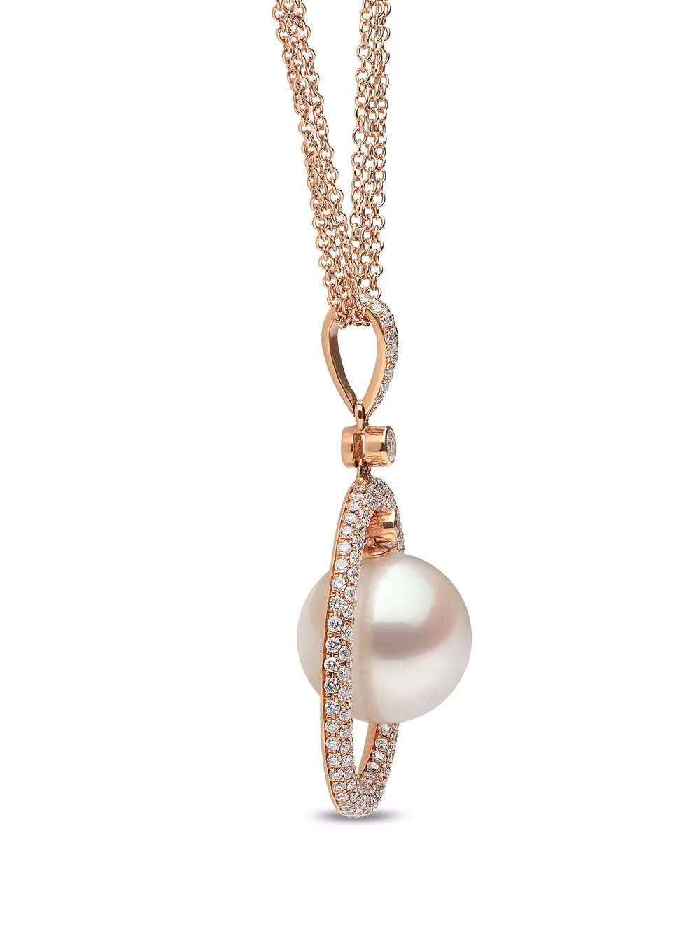 Image 2 of Yoko London 18kt rose gold Aurelia South Sea pearl diamond pendant