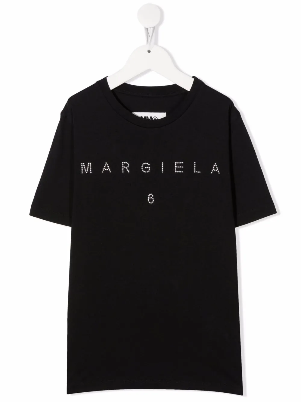 

MM6 Maison Margiela Kids playera con logo estampado - Negro