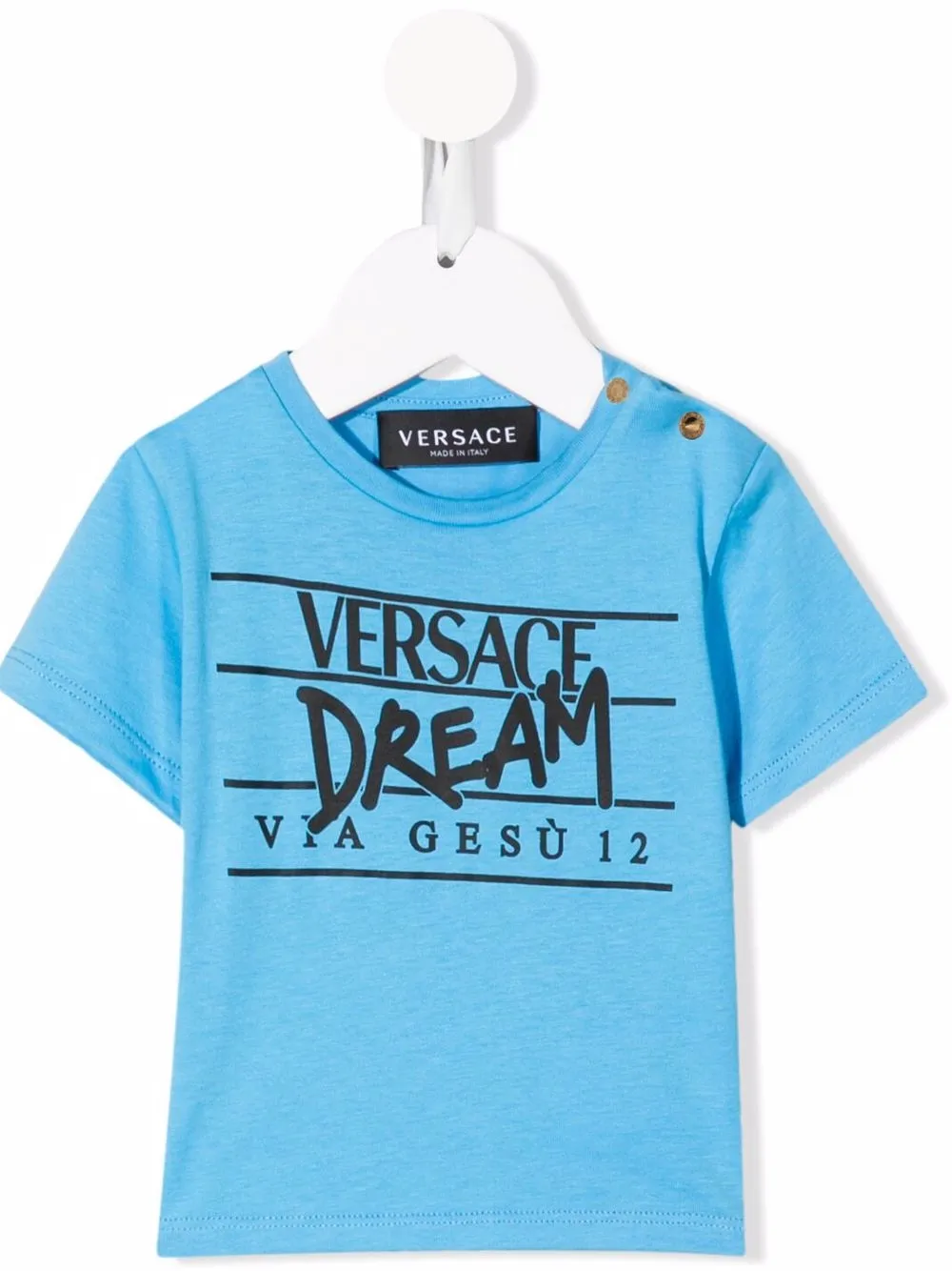 

Versace Kids playera con logo estampado - Azul