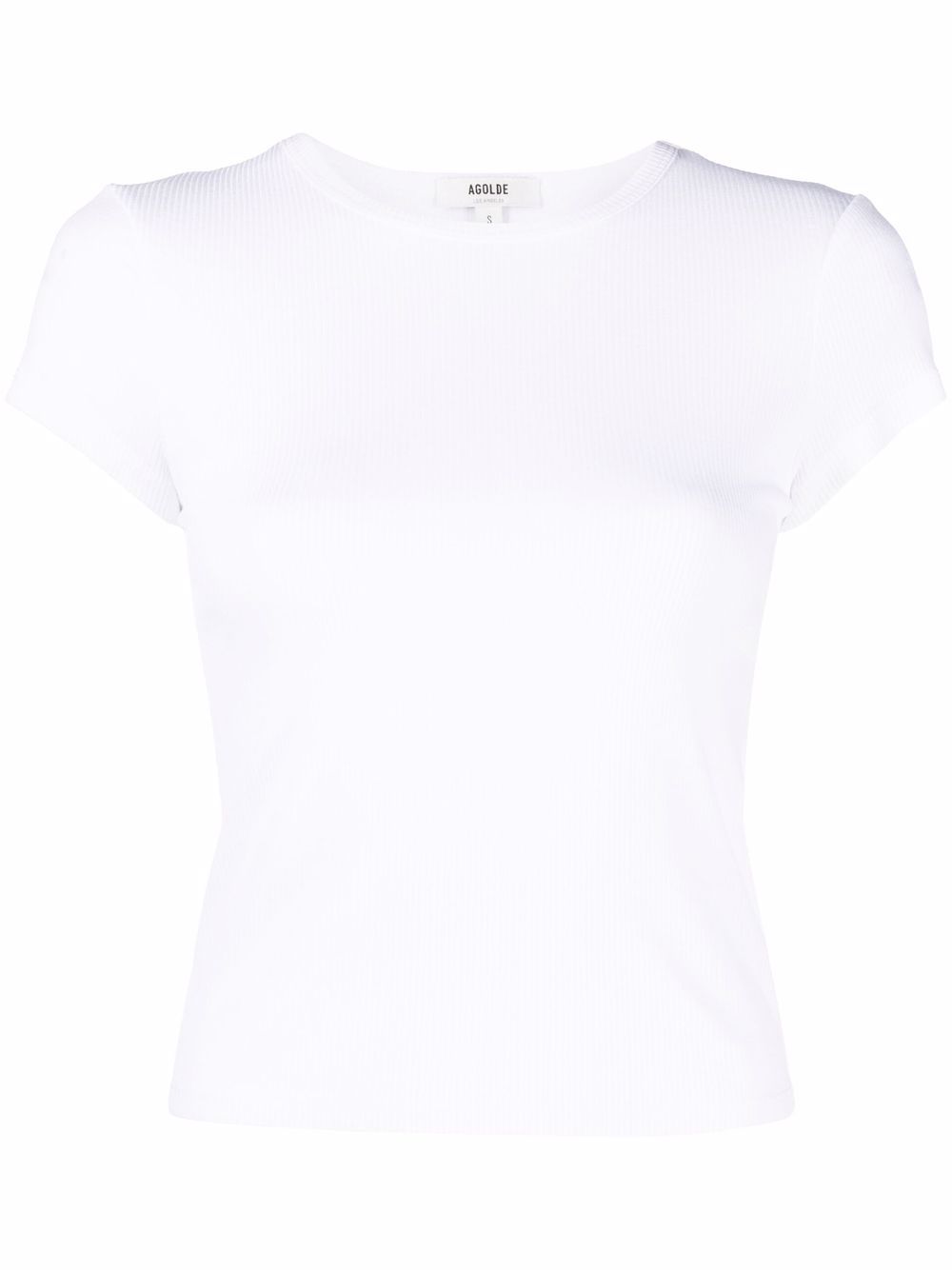 

AGOLDE ribbed short-sleeved T-shirt - White