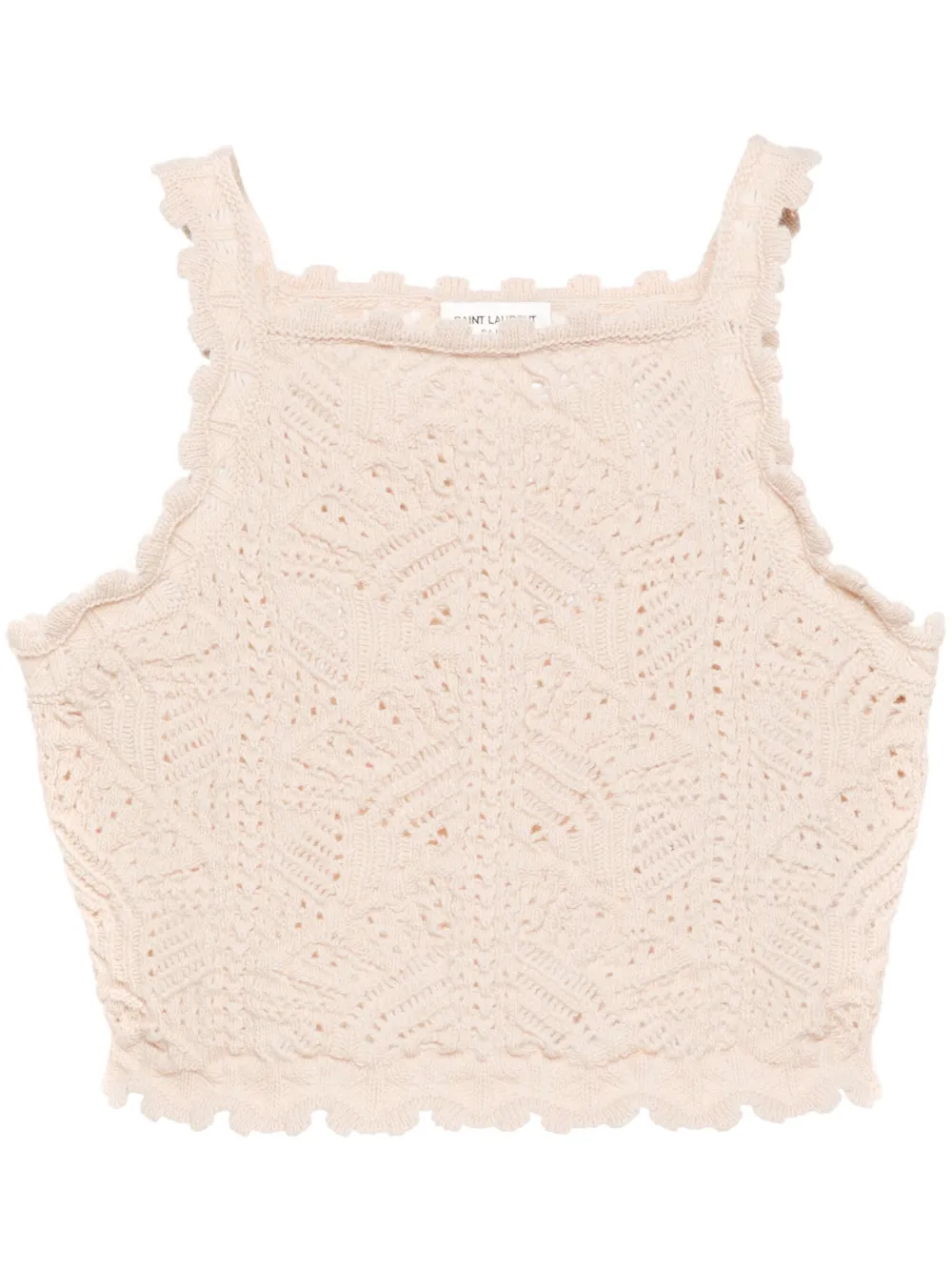 Saint Laurent knitted crop top - Neutrals