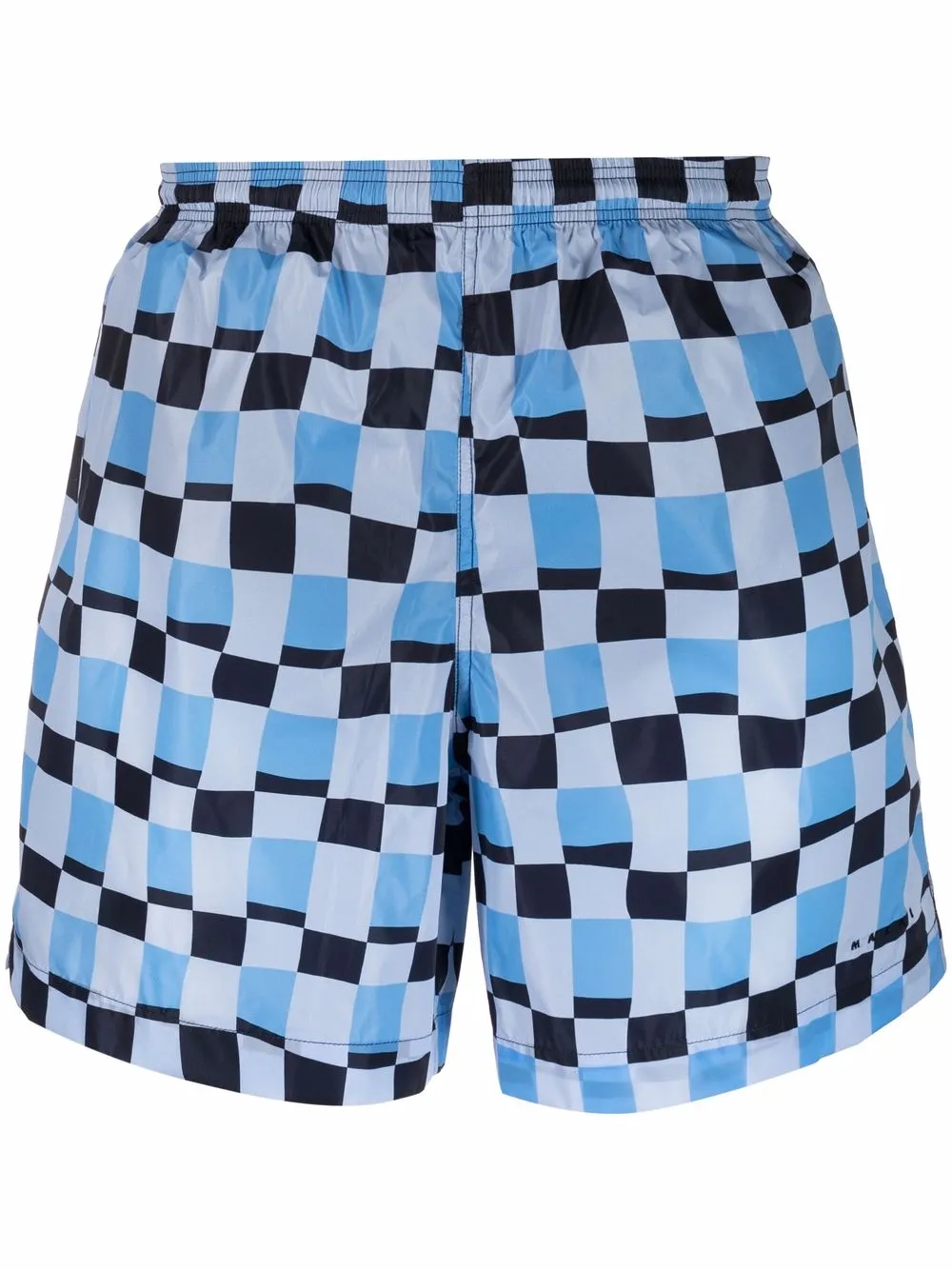 

Marni shorts de playa con estampado geométrico - Azul