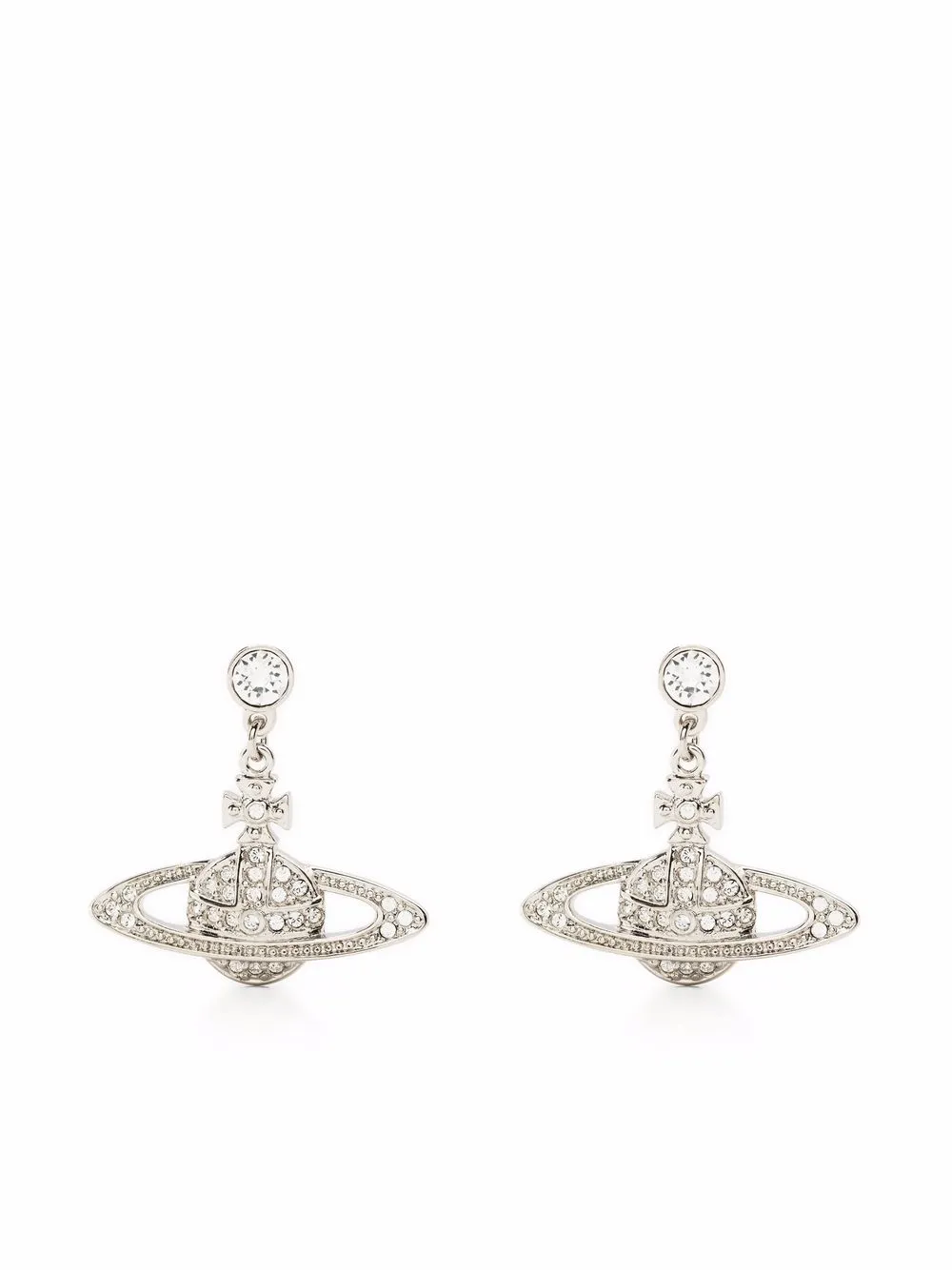 

Vivienne Westwood aretes Orb - Plateado