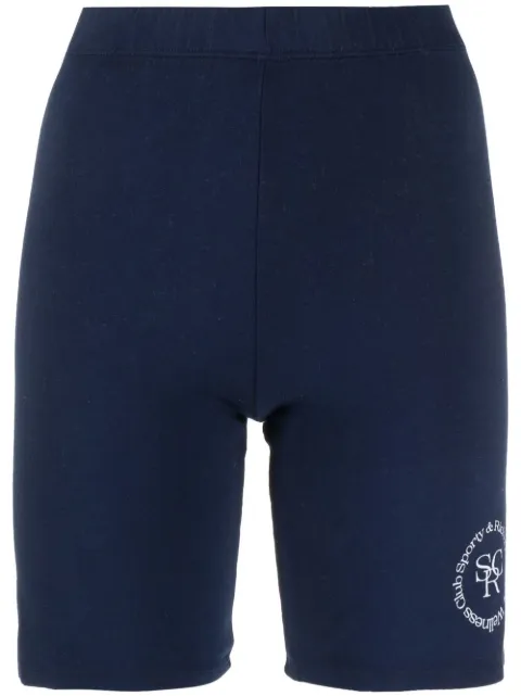 Sporty & Rich logo-print biker shorts