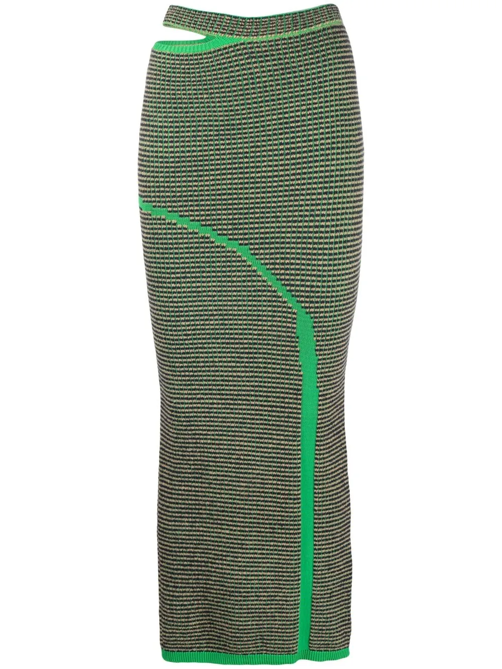 

Eckhaus Latta falda Pixel a paneles - Verde