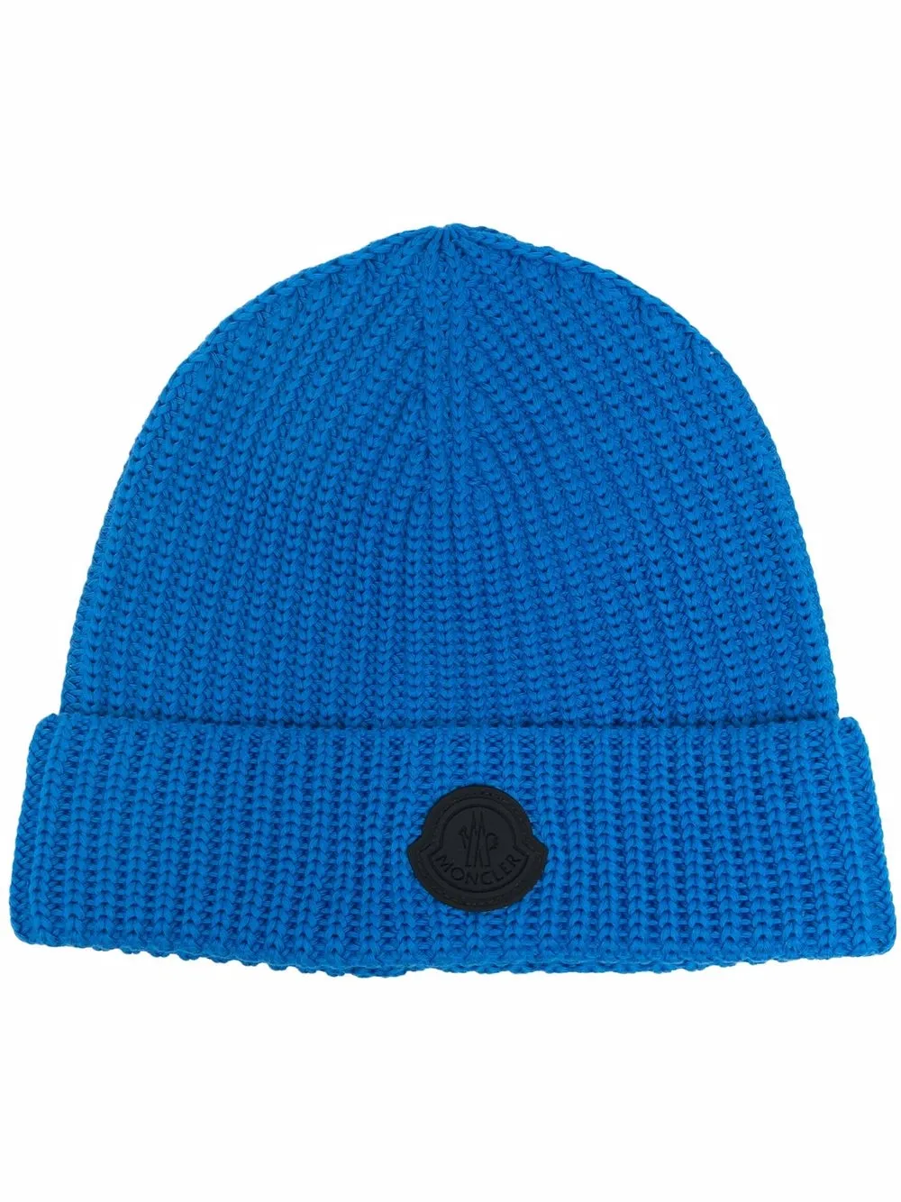 

Moncler front-logo ribbed beanie - Blue