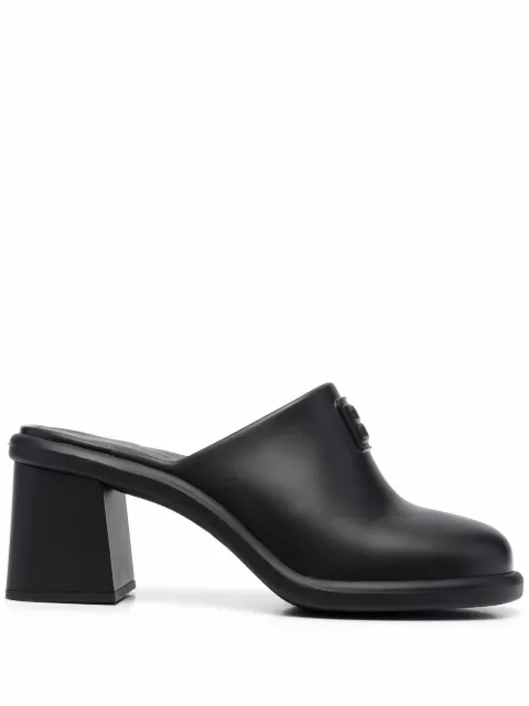 Miu Miu debossed-logo detail mules