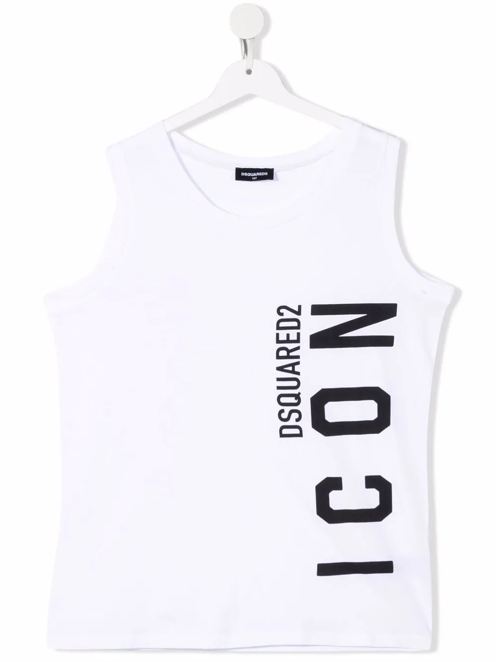 

Dsquared2 Kids top sin mangas con logo estampado - Blanco