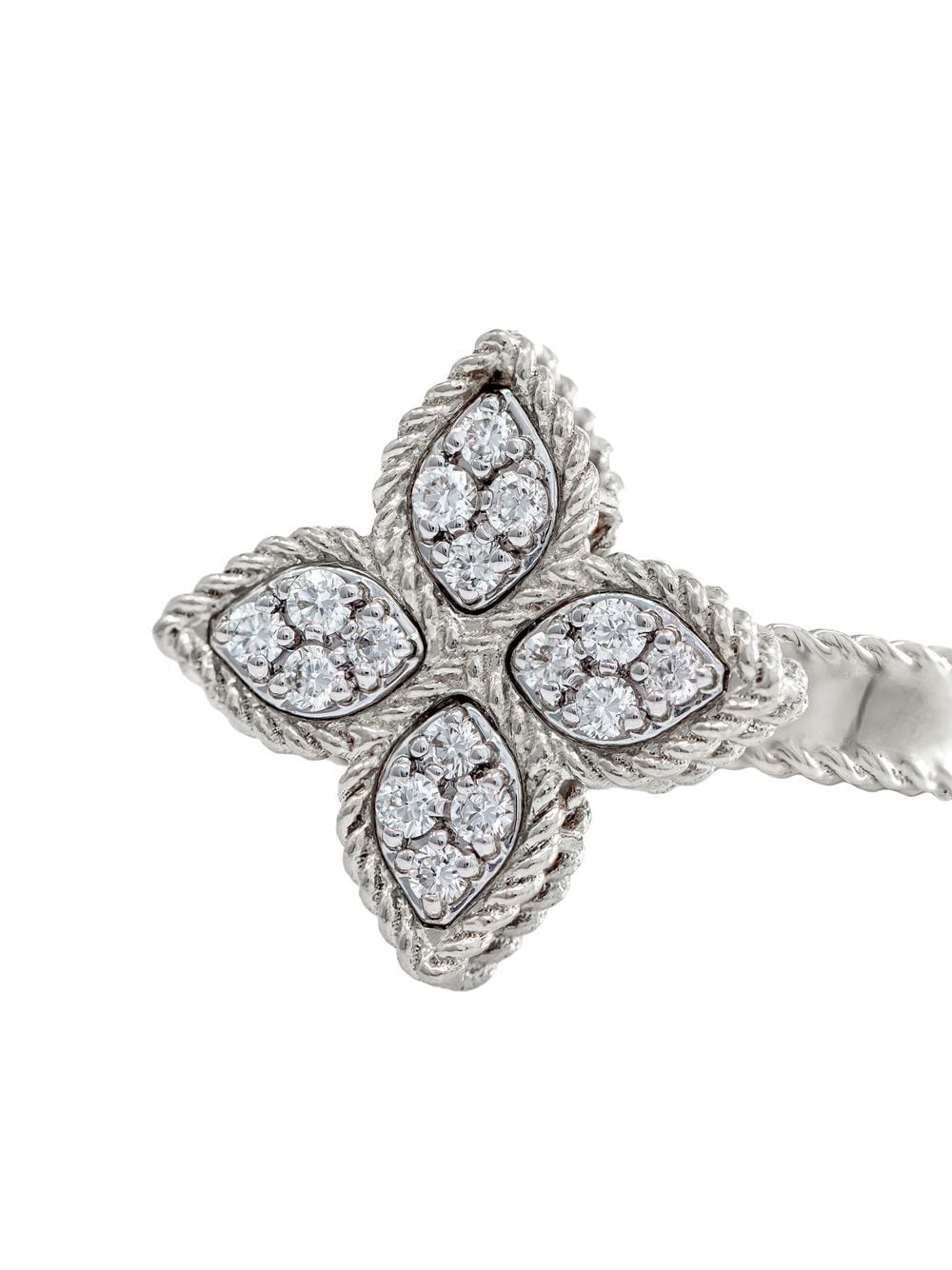 Image 2 of Roberto Coin 18kt white gold Princess Flower diamond ring